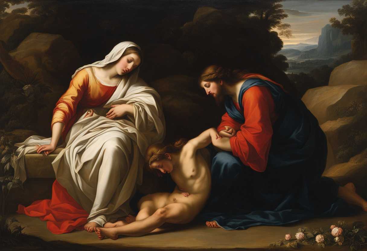 Jesus-comforts-grieving-Martha-and-Mary-then-miraculously-resurrects-their-brother-Lazarus_wgsf