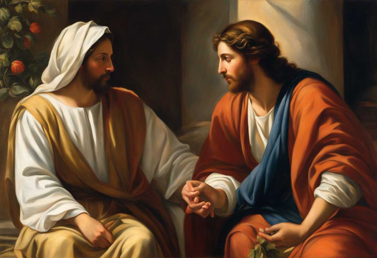 Jesus-and-Martha-converse-warmly-under-sunlight-sharing-a-compassionate-gaze-in-a-serene-timeless-_lepx