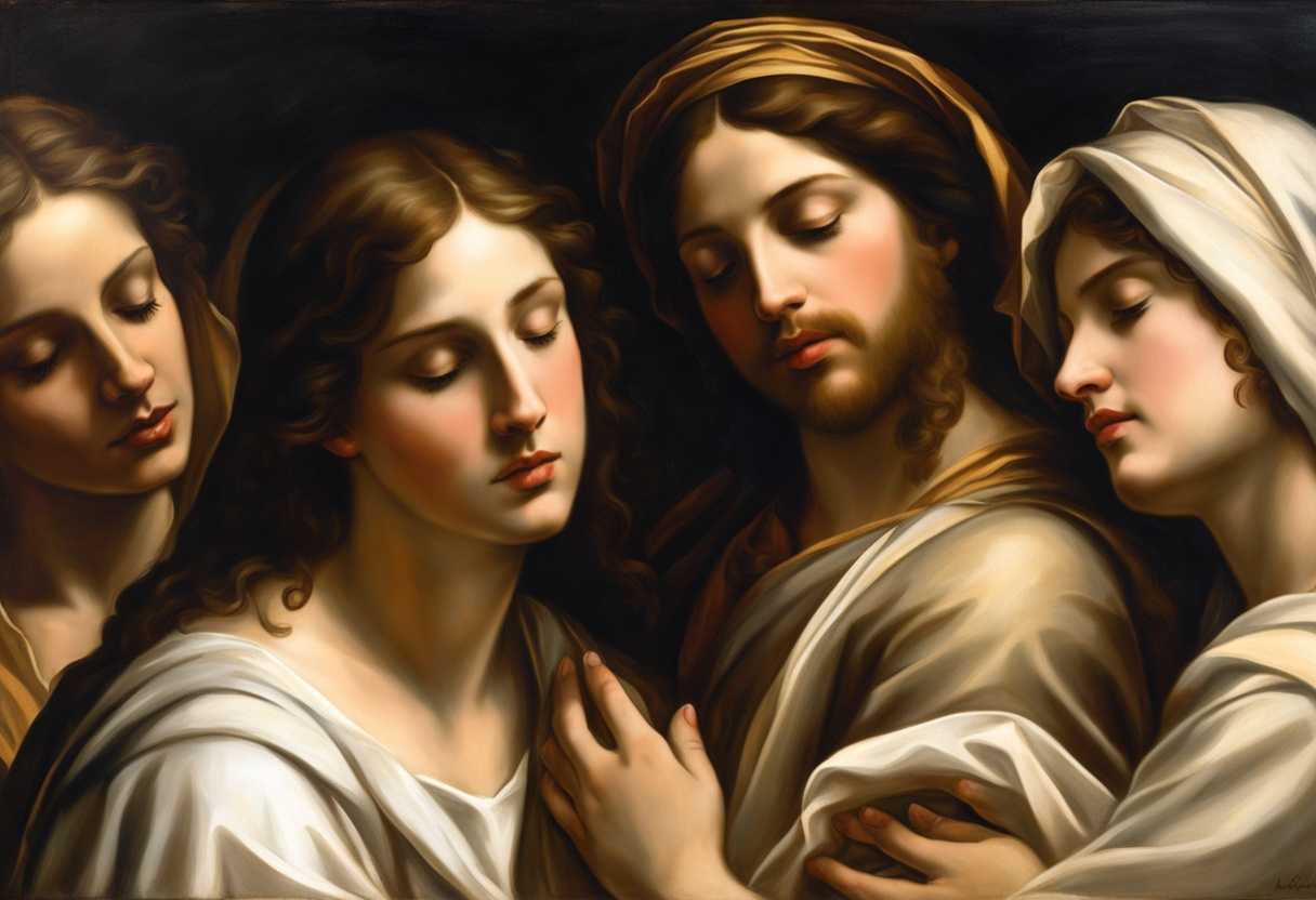Jesus-embraces-his-sisters-bathed-in-solemn-light-radiating-love-and-faith_tqux
