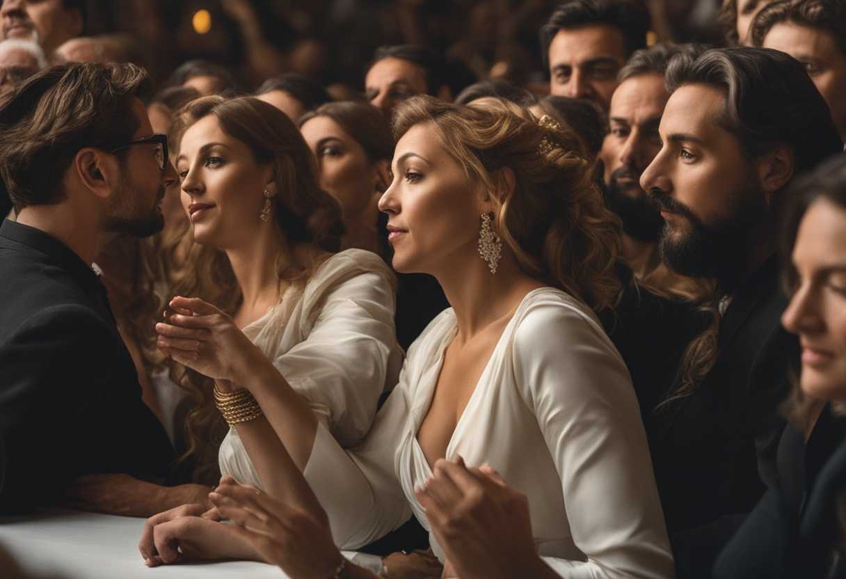 Engaged-crowd-in-candid-moment-making-eye-contact-subtle-gestures-creating-immersive-connection_wtjj