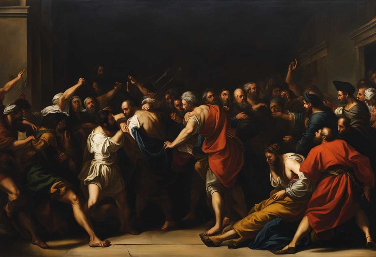 Authorities-and-Pharisees-clash-in-a-dimly-lit-room-tension-palpable-power-struggle-evident_iwzy
