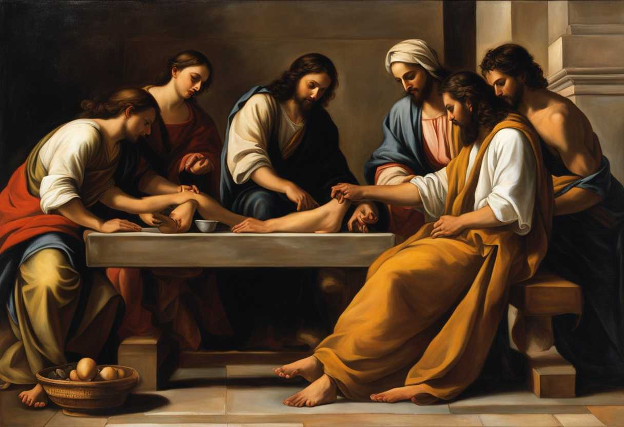 Jesus-humbly-washes-disciples'-feet-embodying-selfless-love-and-powerful-service-in-a-timeless-scen_ynyd