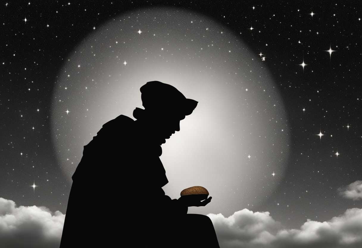 A-lone-figure-enters-the-darkness-with-bread-silhouette-against-starlit-sky_hunj