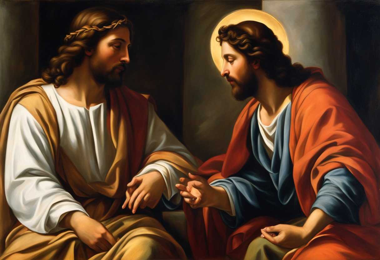 Jesus-and-Judas-discuss-love-and-commandments-with-wisdom-and-compassion-in-a-serene-candid-setting_thrh