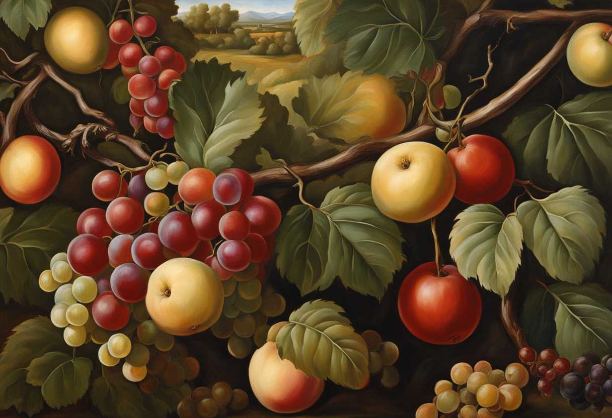 Lush-vineyard-scene-intertwining-branches-bearing-fruit-being-pruned-symbolizing-growth-renewal_osqp