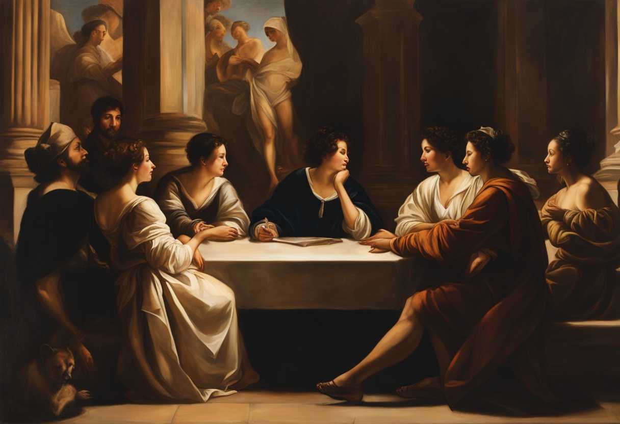 Diverse-group-in-deep-conversation-under-warm-light-sharing-timeless-wisdom-in-serene-setting_jmed