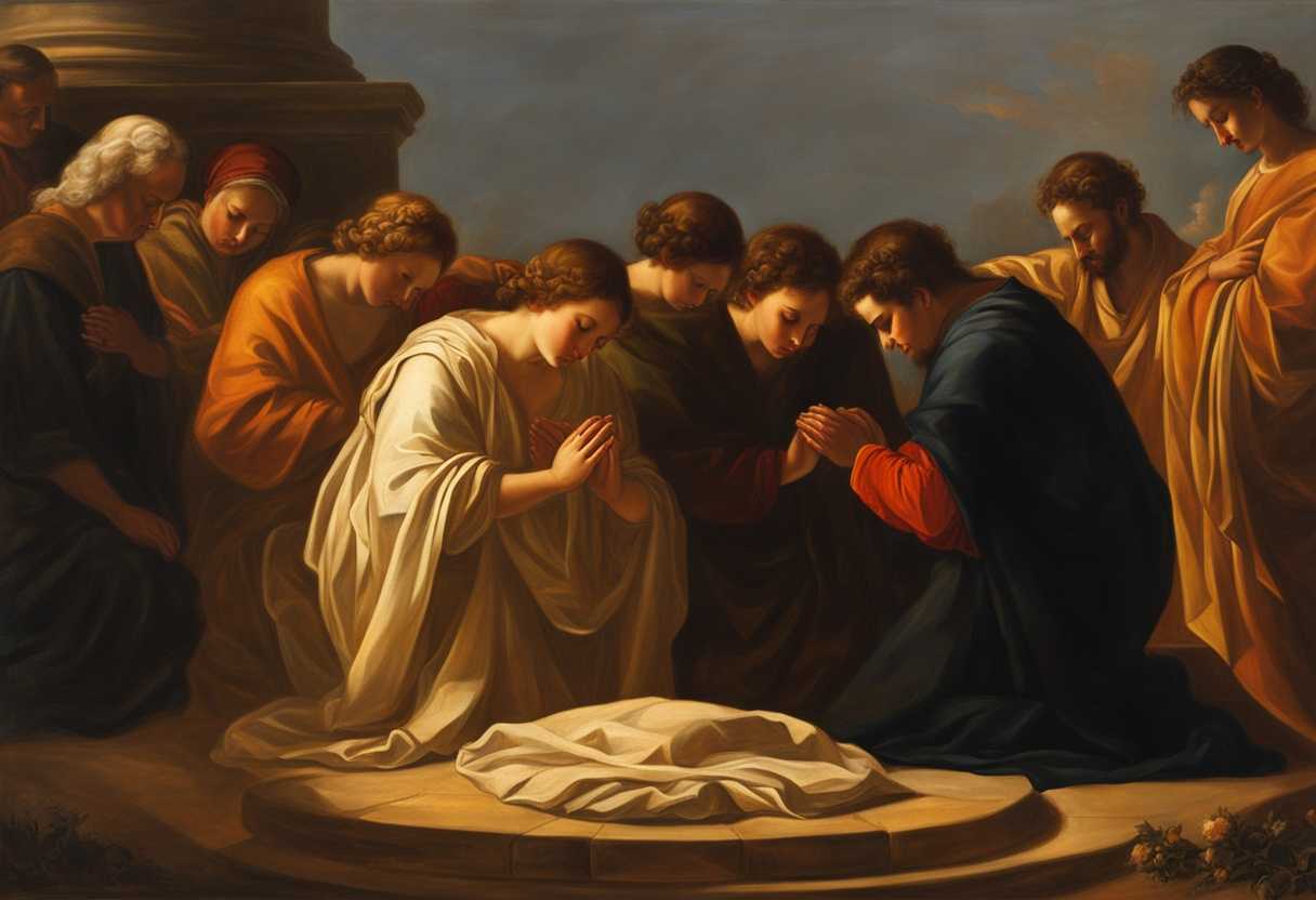 People-in-prayer-circle-at-sunset-heads-bowed-bathed-in-golden-light-showing-unity-and-strength_plaz
