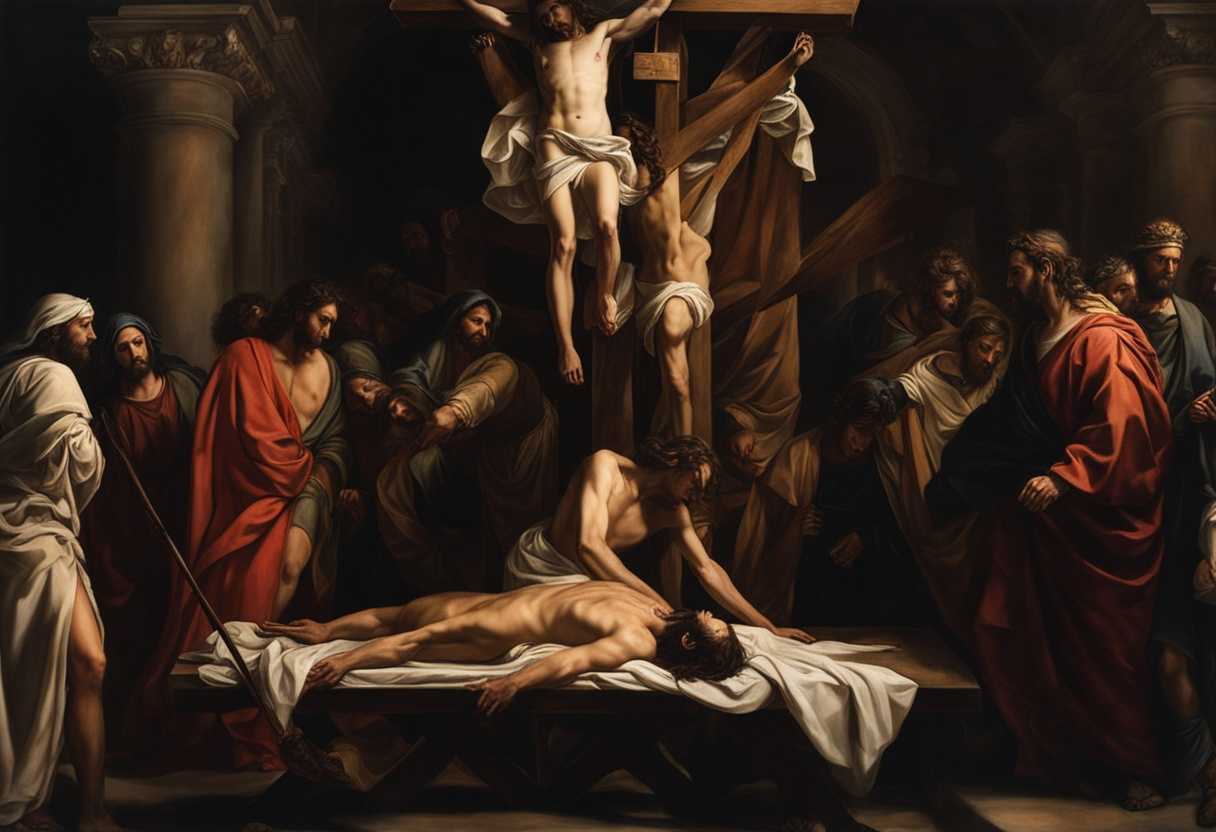 Intense-scene-of-Jesus'-crucifixion-and-burial-with-powerful-lighting-emotional-tension-and-histor_fclb