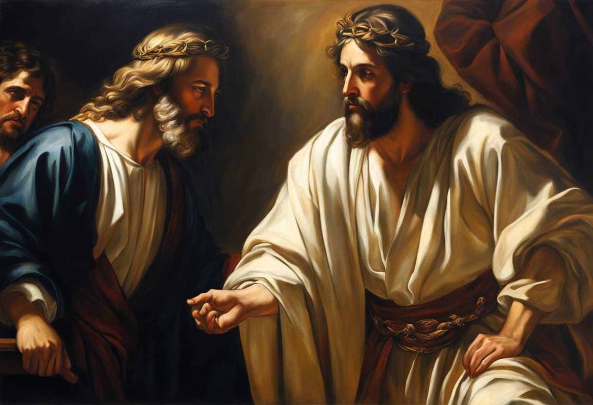 Dramatic-religious-painting-Jesus-confronts-high-priest-intense-lighting-detailed-robes-serene-y_wvis