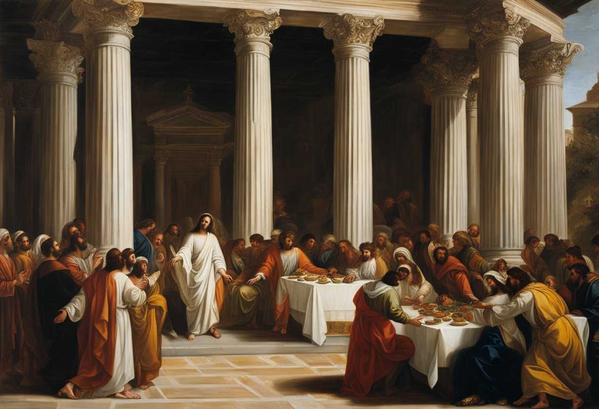 Jesus-and-his-followers-celebrate-a-wedding-feast-in-a-bustling-temple-courtyard_qxri