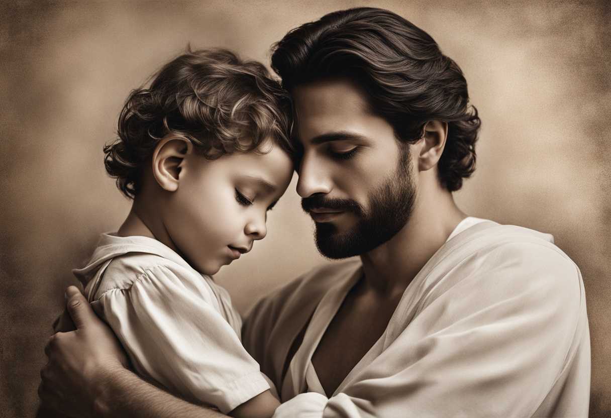Father-and-son-share-a-tender-moment-exuding-love-and-trust-in-a-timeless-embrace_rwxw