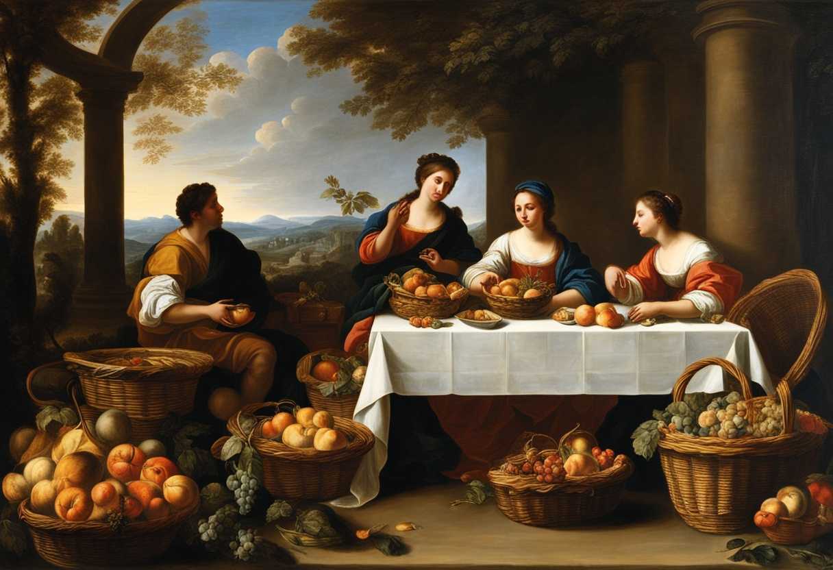 A-scene-of-a-humble-meal-shared-among-many-overflowing-baskets-symbolizing-abundance-and-care_xybi