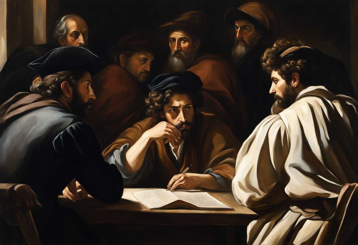 Intense-discussion-among-Jews-arms-crossed-furrowed-brows-dramatic-lighting-shadows-tension_tghi