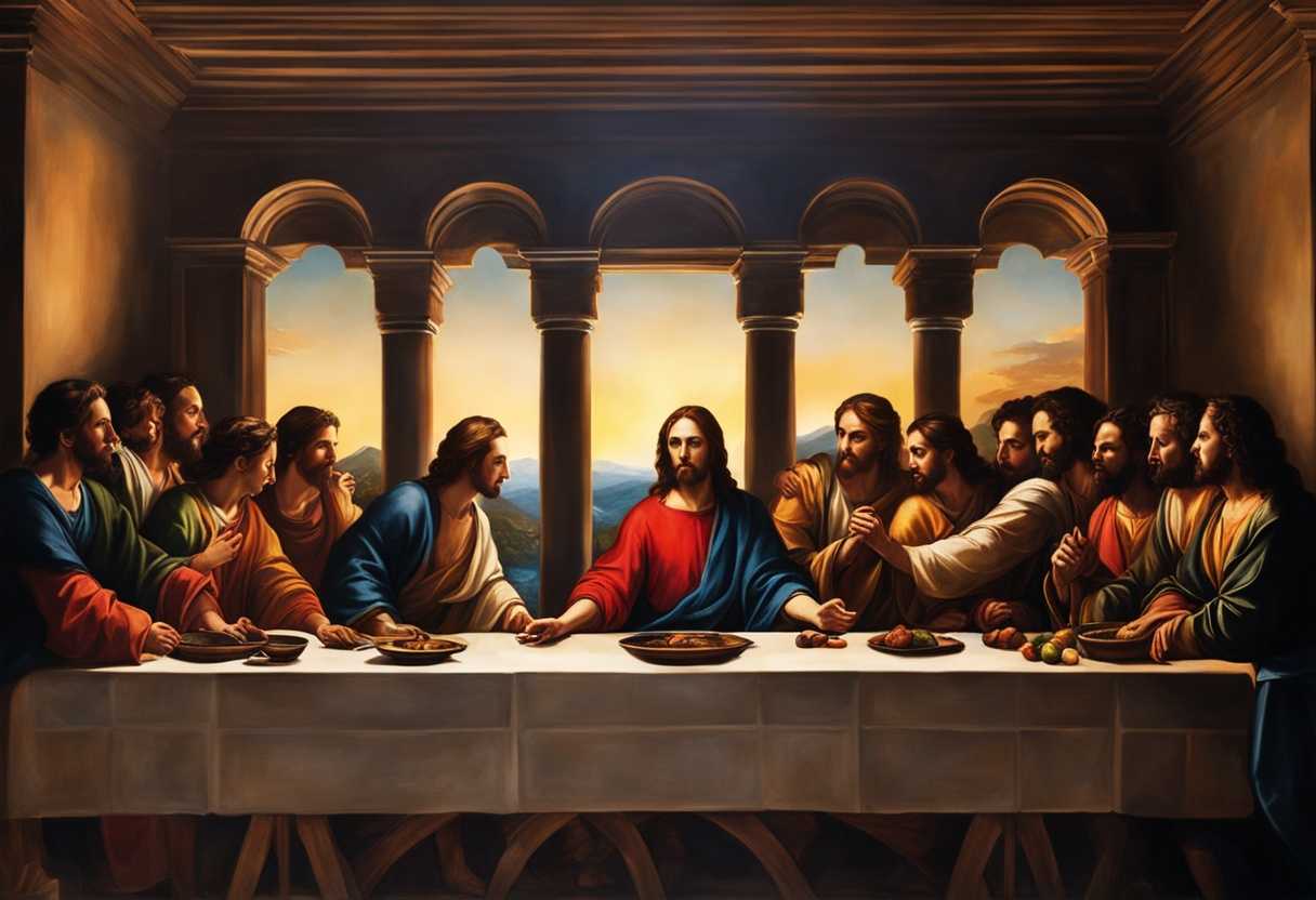 Dramatic-Last-Supper-scene-with-Jesus-and-disciples-in-deep-conversation-under-intense-lighting_iinl