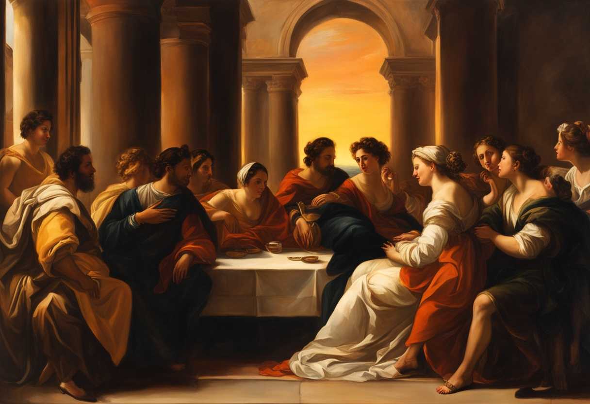 Diverse-group-in-warm-sunset-glow-deep-in-conversation-connected-by-shared-humanity_gfjq
