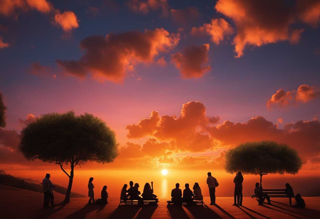 People-engaged-in-deep-conversation-under-a-glowing-sunset-sharing-meaningful-thoughts-and-forming-_prce