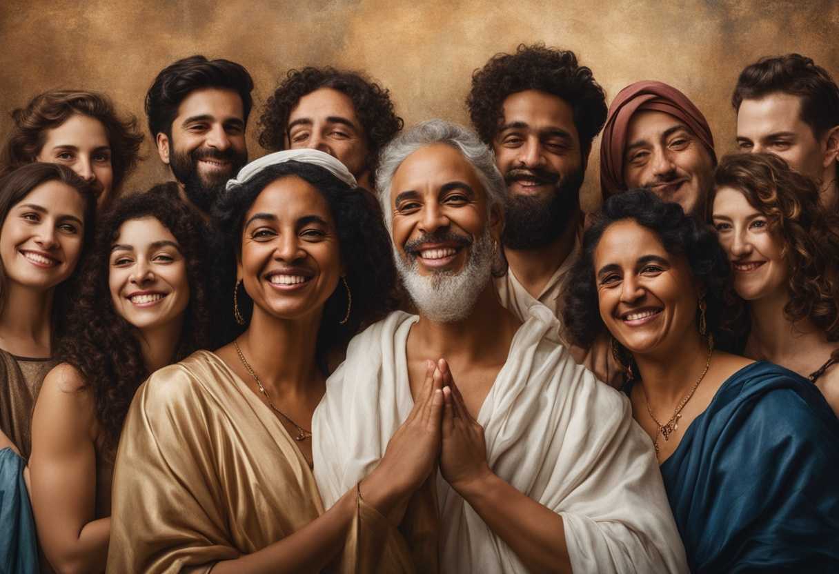 A-diverse-group-of-people-from-Israel-stand-united-faces-beaming-with-joy-and-gratitude_pbdp