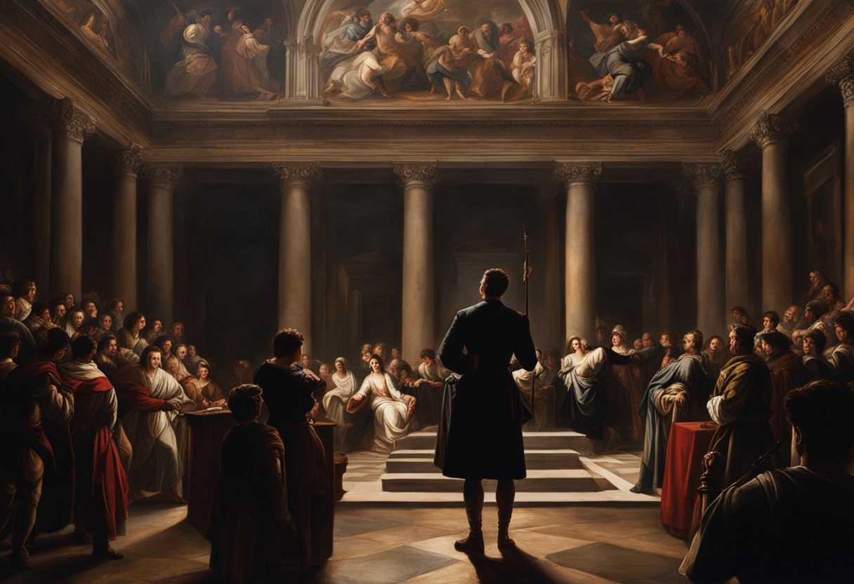 Joshua-delivers-a-powerful-speech-under-dramatic-lighting-evoking-a-timeless-and-solemn-atmosphere_vjlv