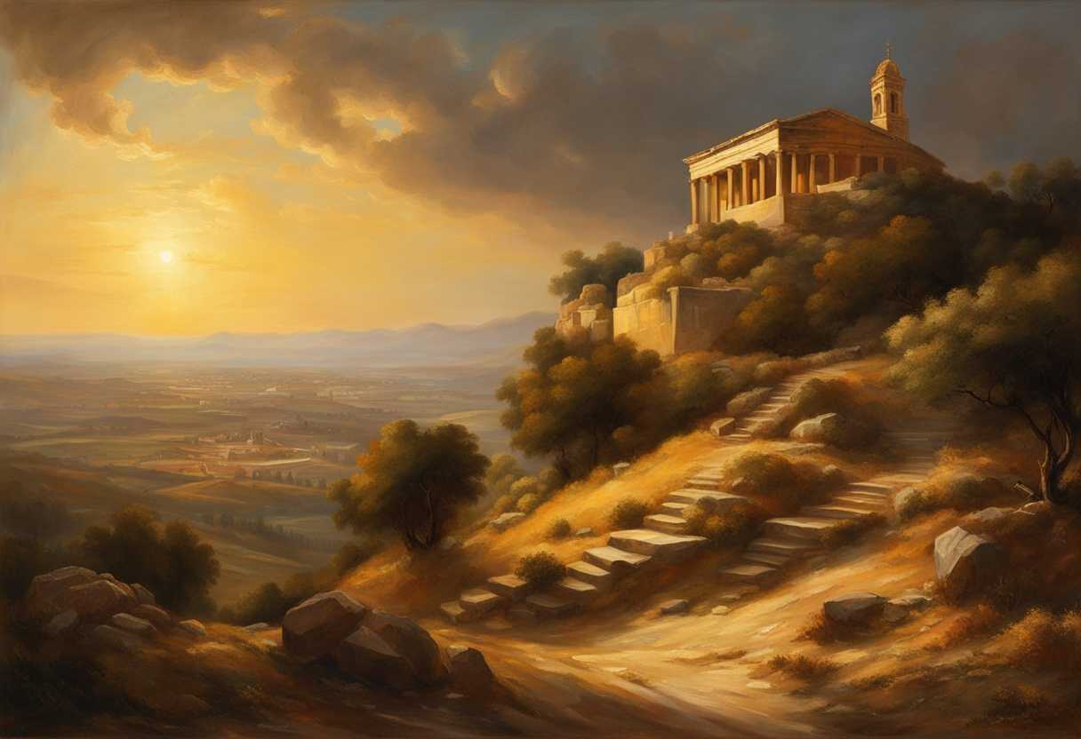 A-serene-hilltop-scene-with-ancient-tombs-of-Joshua-Joseph-and-Eleazar-under-a-golden-sunset_ddcs
