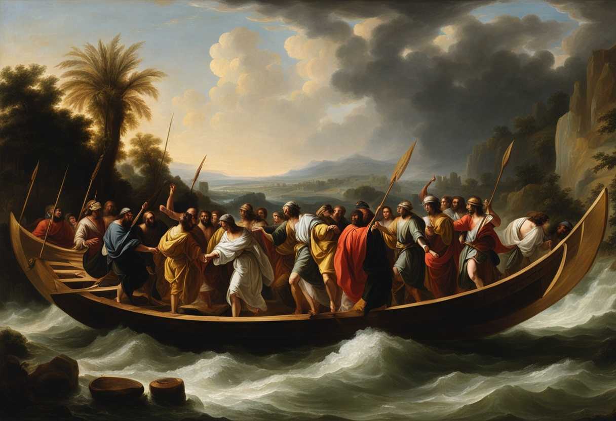 Israelites-led-by-Joshua-cross-Jordan-River-with-solemn-determination-carrying-the-ark-of-the-coven_fgcg