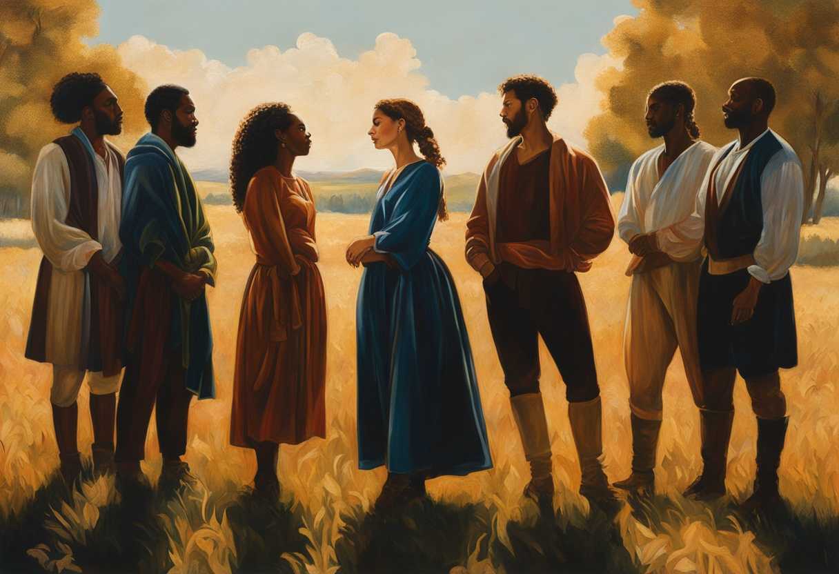 A-diverse-group-of-individuals-stand-united-in-a-sunlit-field-embodying-resilience-and-solidarity_wsvd