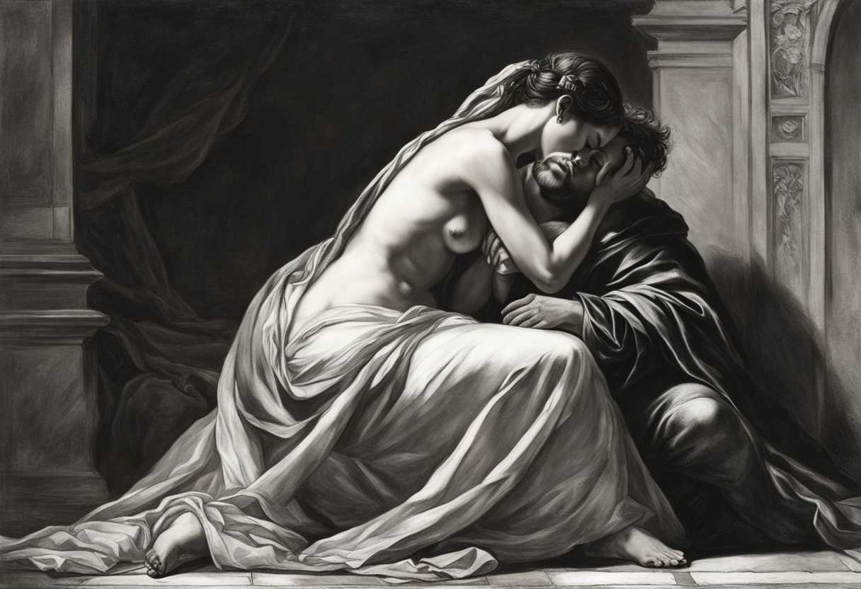 A-man-tightly-grips-his-distressed-concubine-at-dawn-symbolizing-the-end-of-their-suffering_cehu