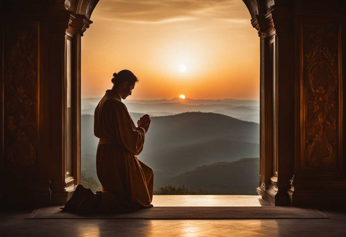 A-person-in-prayer-at-sunrise-surrounded-by-warm-glow-and-tranquility_elhq