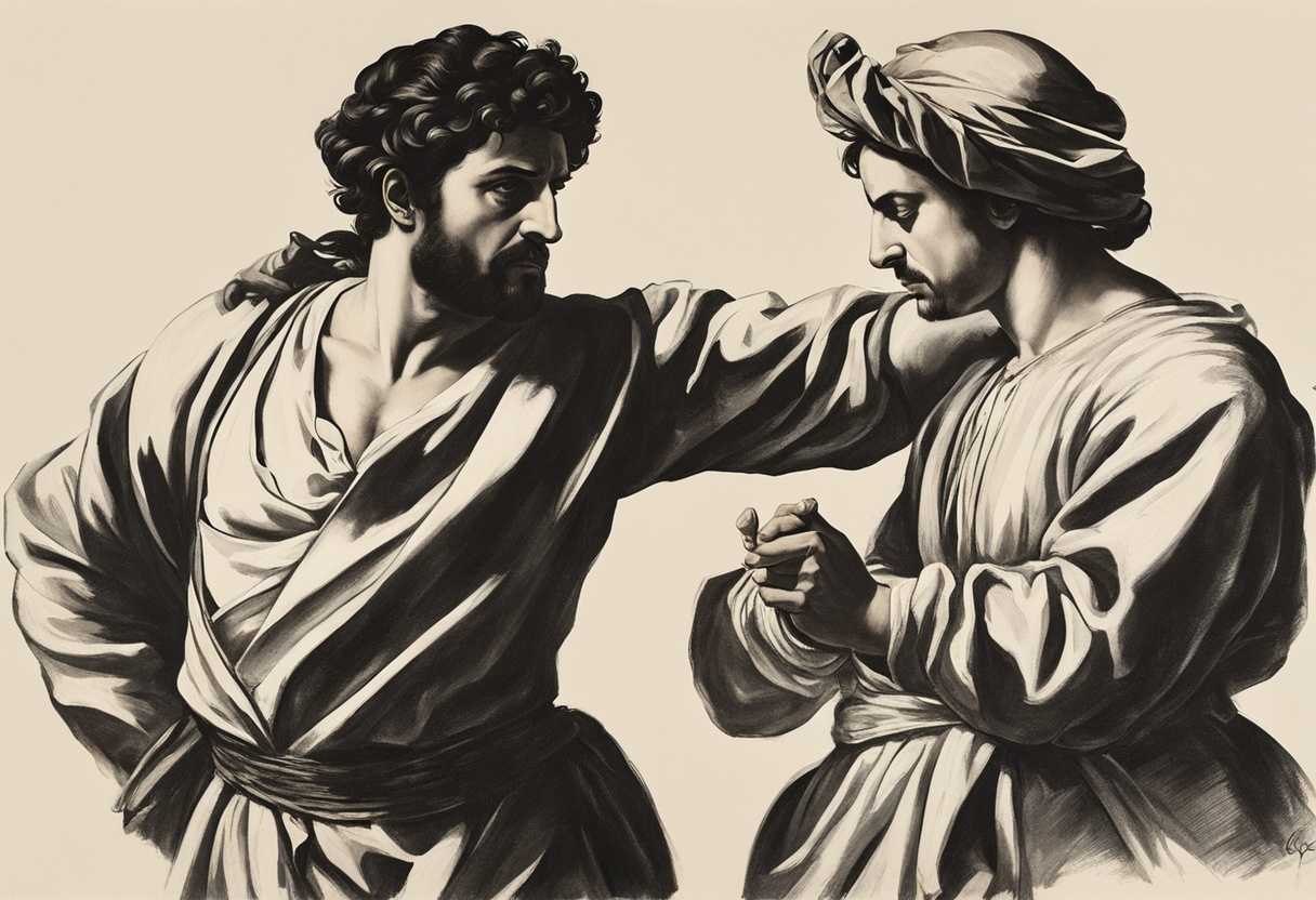 A-person-calmly-facing-insults-with-determination-offering-their-cheek-to-an-aggressor_vdew