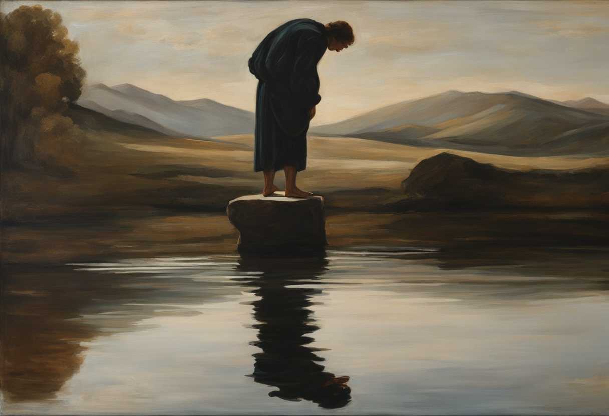A-figure-stands-in-still-water-surrounded-by-reflections-lost-in-contemplation-and-isolation_vwxh