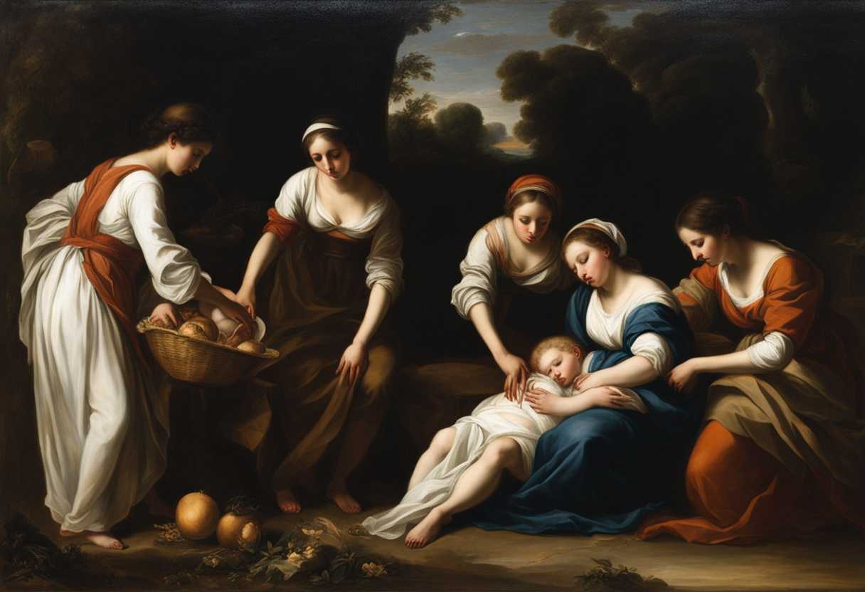 Compassionate-women-tending-to-emaciated-bodies-in-a-stark-famine-stricken-landscape_uawd