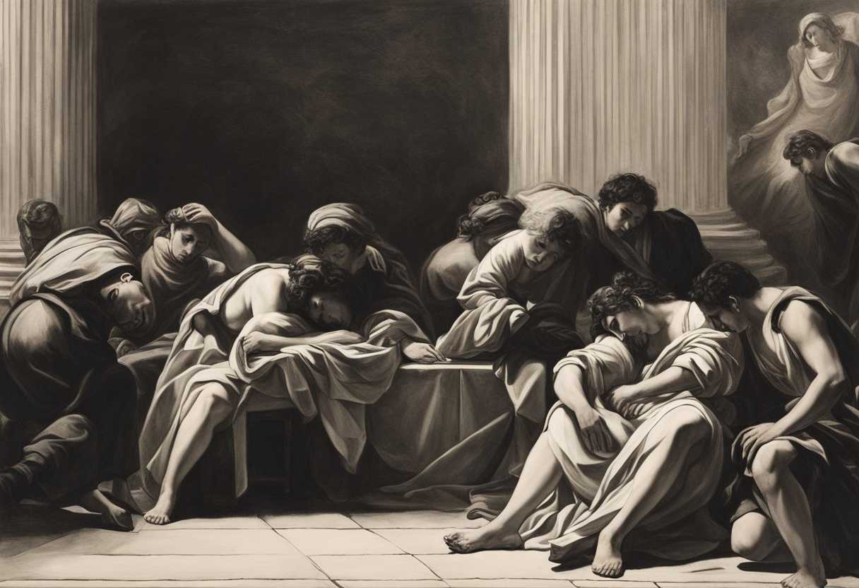 A-somber-scene-a-group-of-exhausted-people-in-despair-surrounded-by-soft-light-and-empathy_lxlx