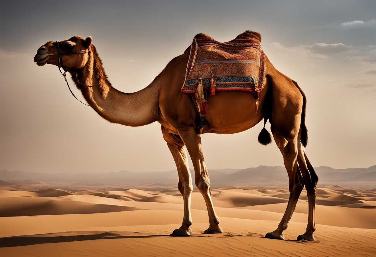 A-majestic-camel-stands-tall-in-the-desert-embodying-grace-strength-and-resilience_zxts