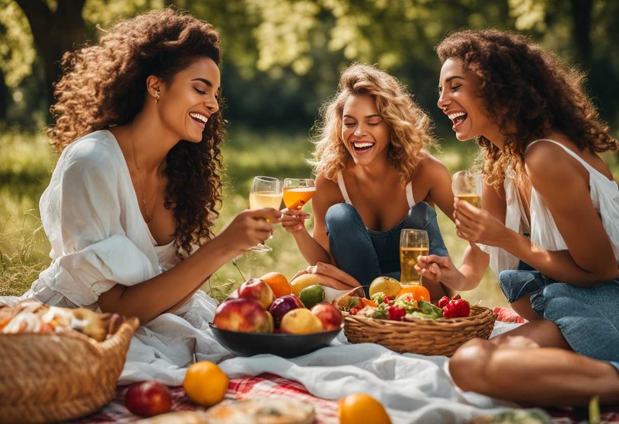 Friends-laughing-at-a-picnic-in-a-sunny-park-surrounded-by-colorful-food-and-nature_bbbt