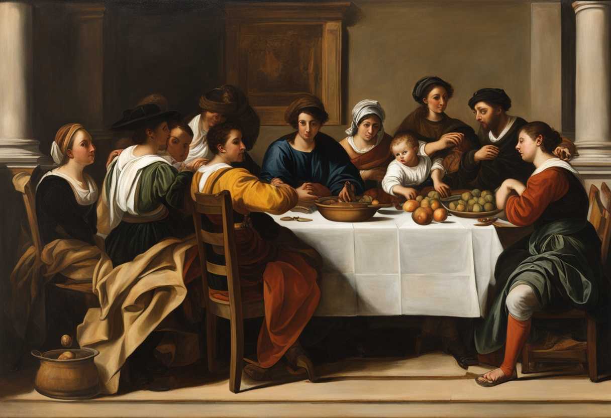 A-family-gathering-around-a-table-discussing-the-value-of-labor-and-respect_ikqf