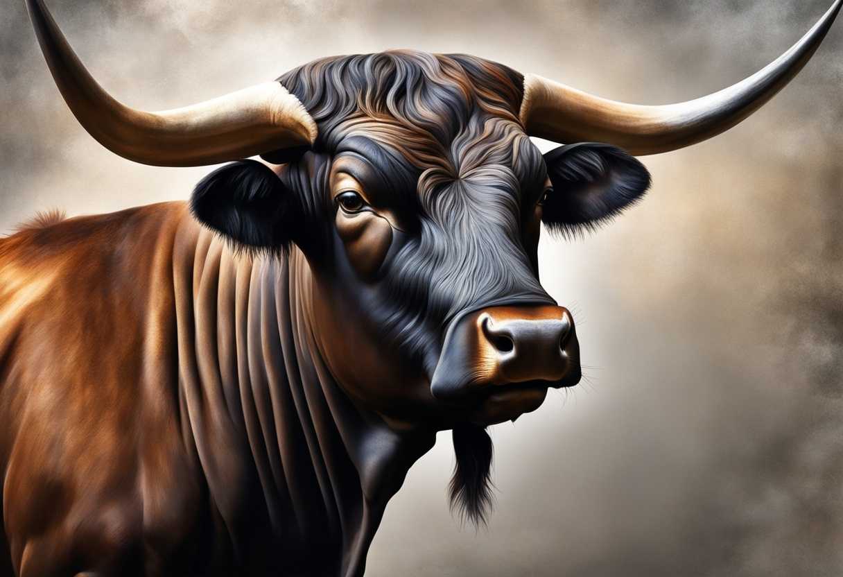 A-majestic-bull-stands-still-its-textured-skin-glistening-under-the-powerful-lighting_osxd