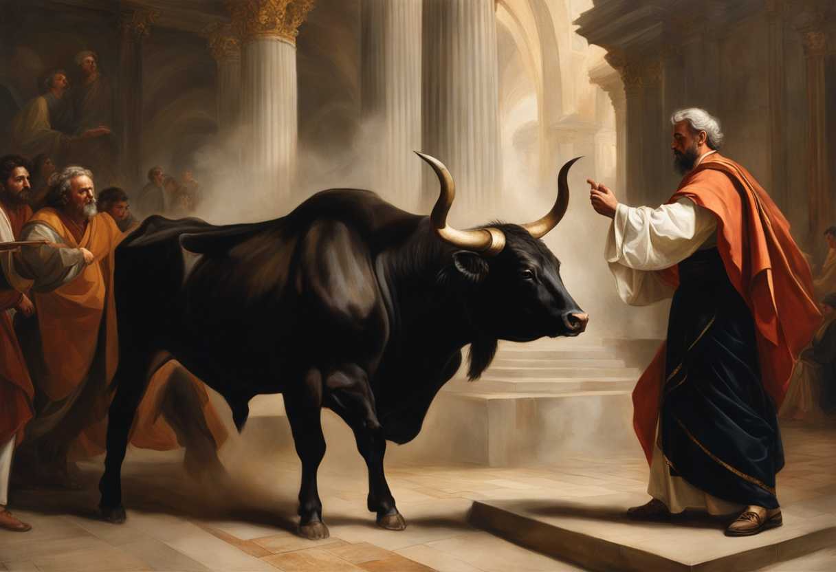 Anointed-priest-reverently-offers-bull-in-ancient-ritual-bathed-in-soft-timeless-light_pfre