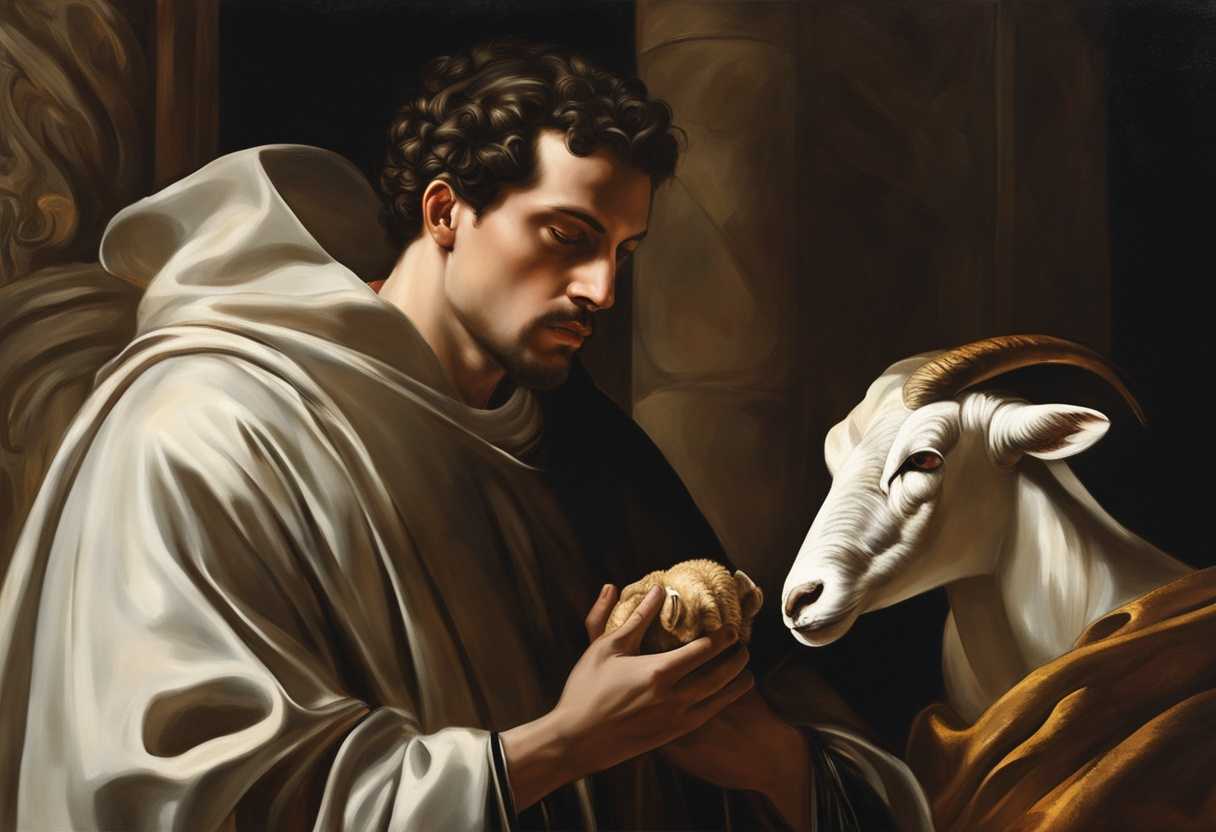 Solemn-priest-holds-unblemished-ram-in-sacred-lighting-for-guilt-offering-and-atonement_jvcy