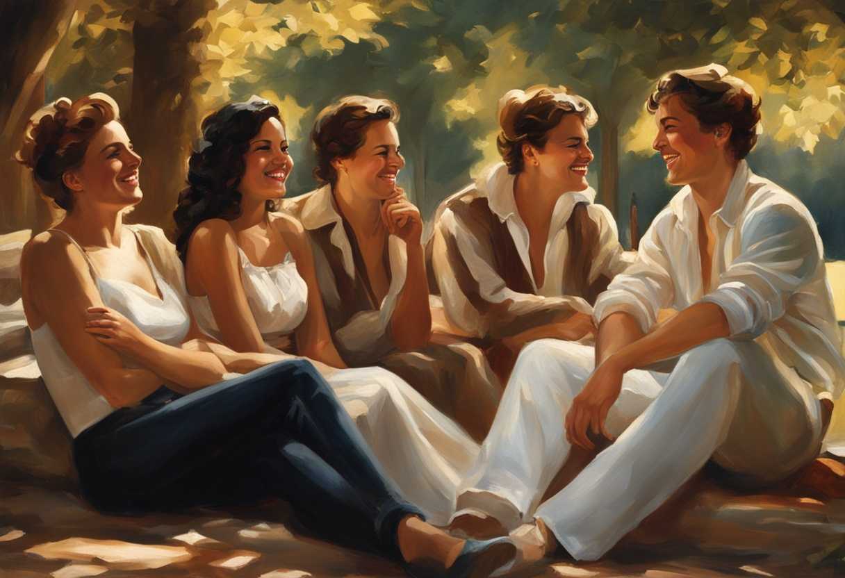 A-group-of-friends-lounging-in-a-sunlit-park-smiling-and-soaking-in-the-peaceful-atmosphere_lvyw