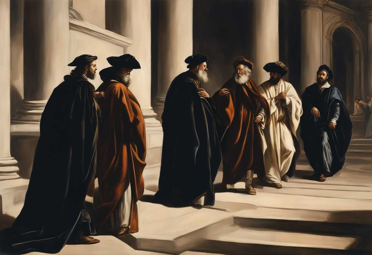 Proud-Pharisees-in-opulent-robes-casting-disdainful-glances-surrounded-by-shadows-and-sneers_irwr