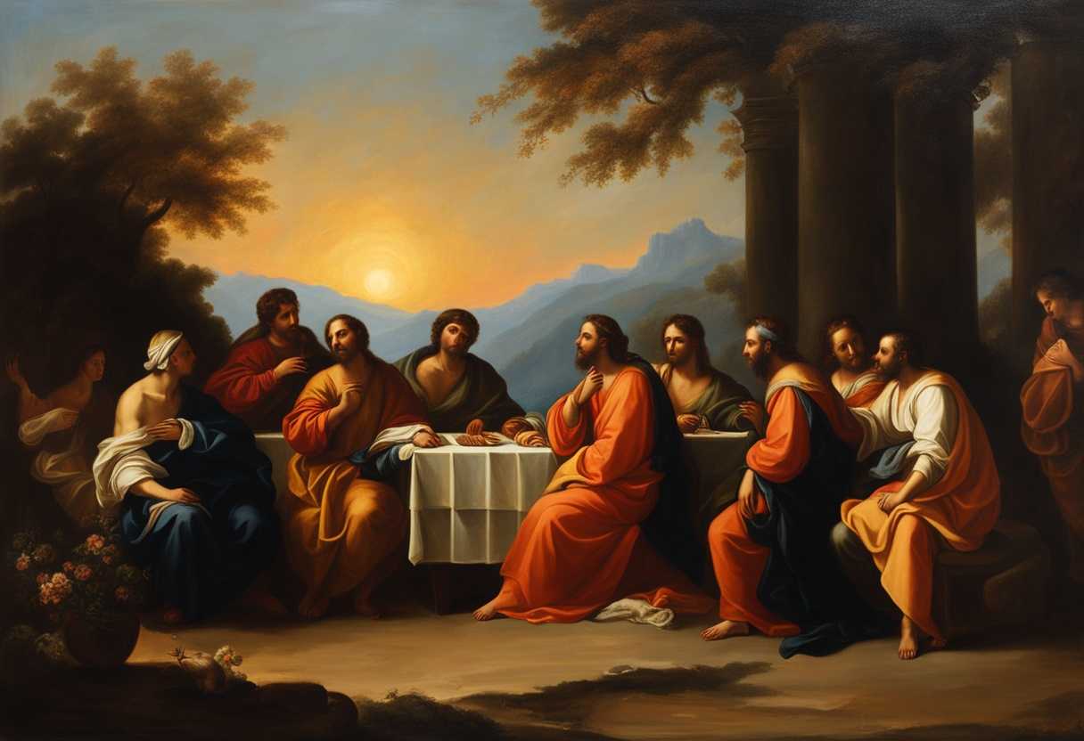 Disciples-in-sunset-glow-united-in-contemplation-embodying-harmony-and-serenity_jaxa