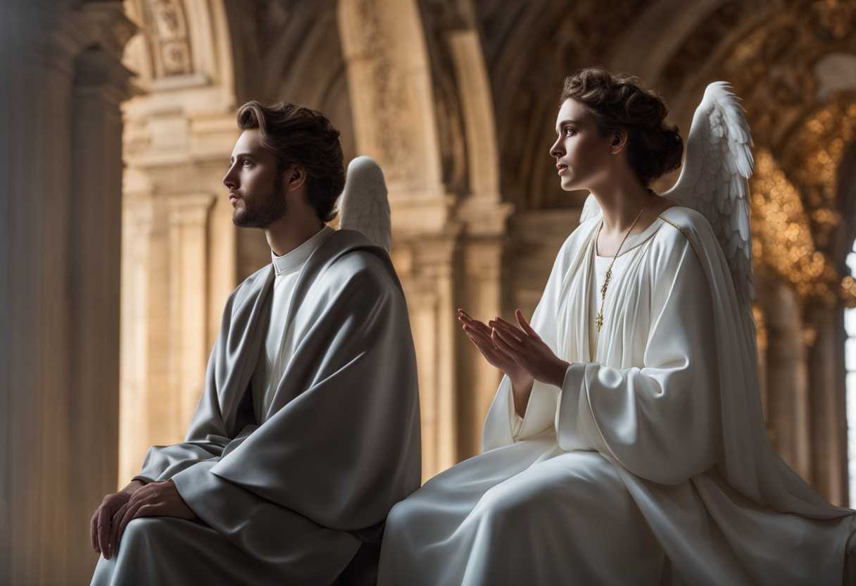 Priestly-couple-in-awe-as-angel-delivers-divine-message-in-ethereal-light_vufk