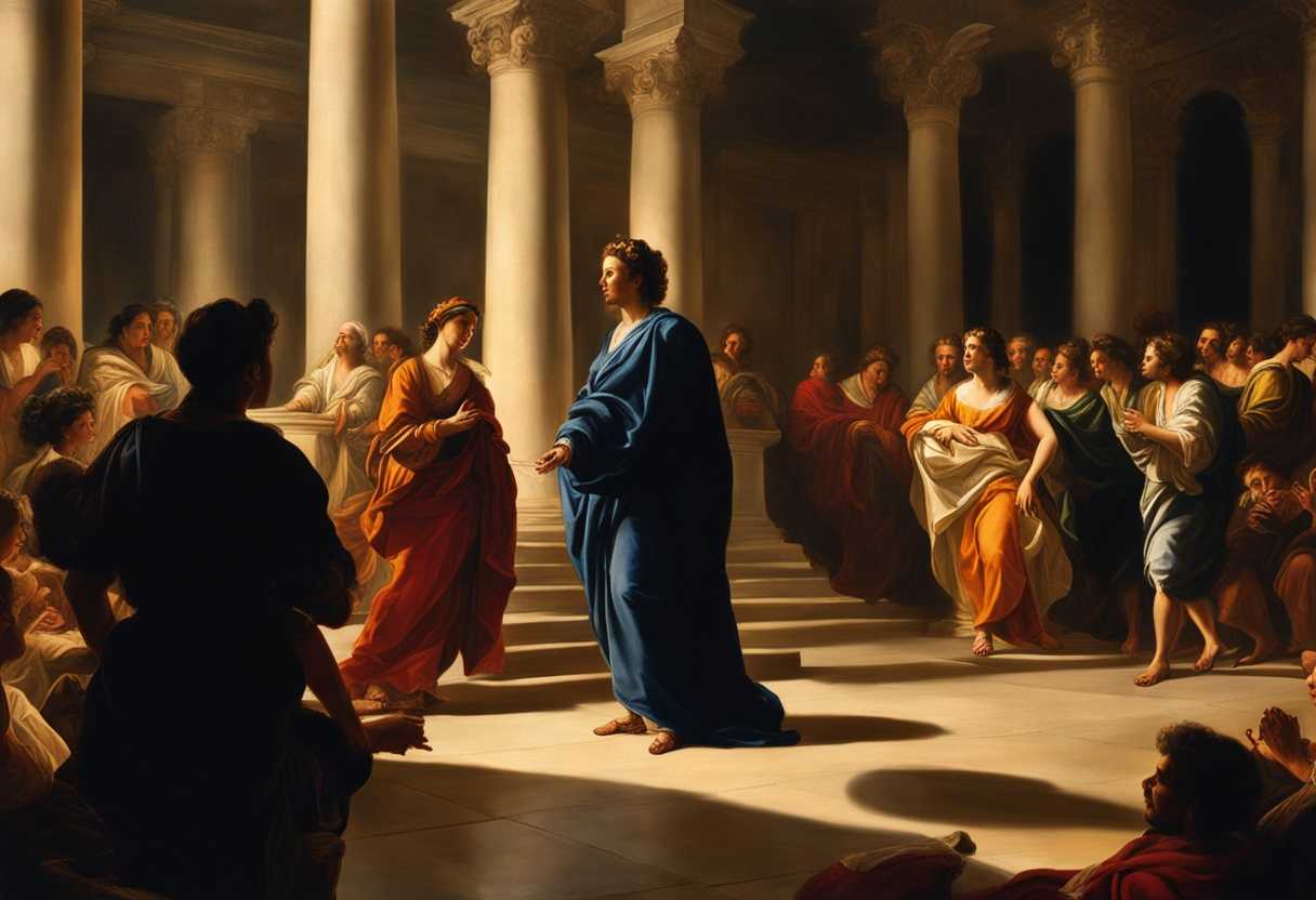 Teacher-imparts-urgent-wisdom-to-attentive-group-under-dramatic-temple-lighting_ysti