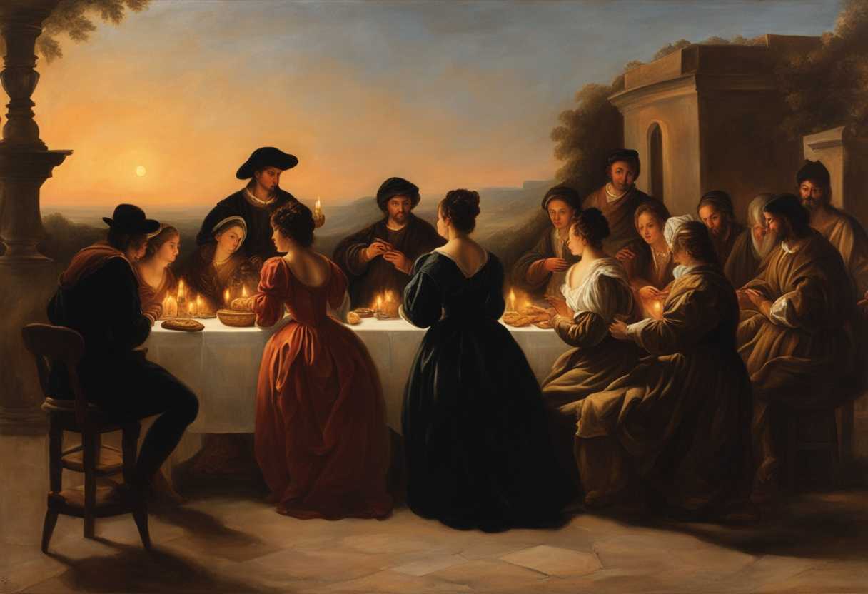 People-gather-at-a-table-with-candles-and-bread-bathed-in-warm-sunset-glow_rpwq