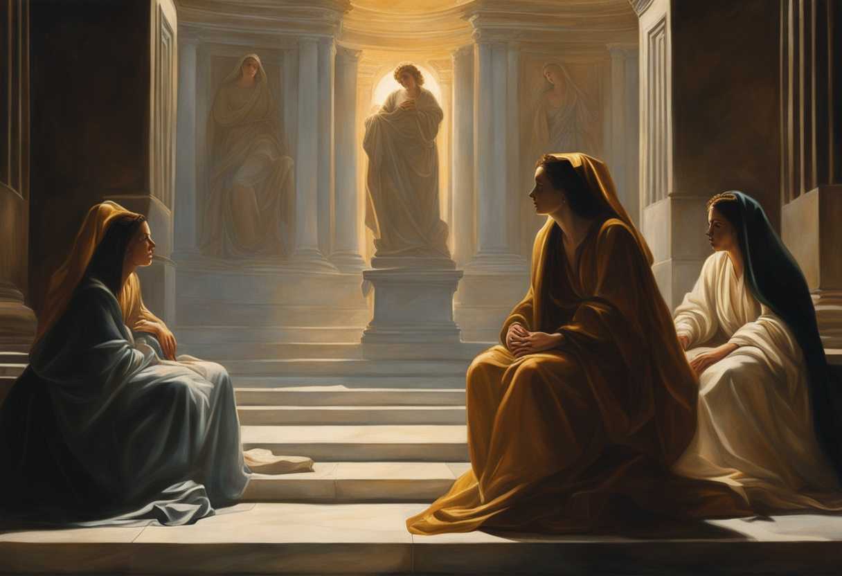Women-in-robes-at-tomb-faces-filled-with-awe-and-disbelief-bathed-in-morning-light_xxch