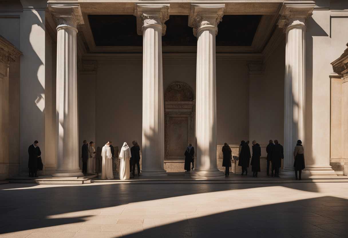 Group-at-tomb-faces-puzzled-morning-light-casting-long-shadows-tension-palpable-focus-on-tomb_gbfw
