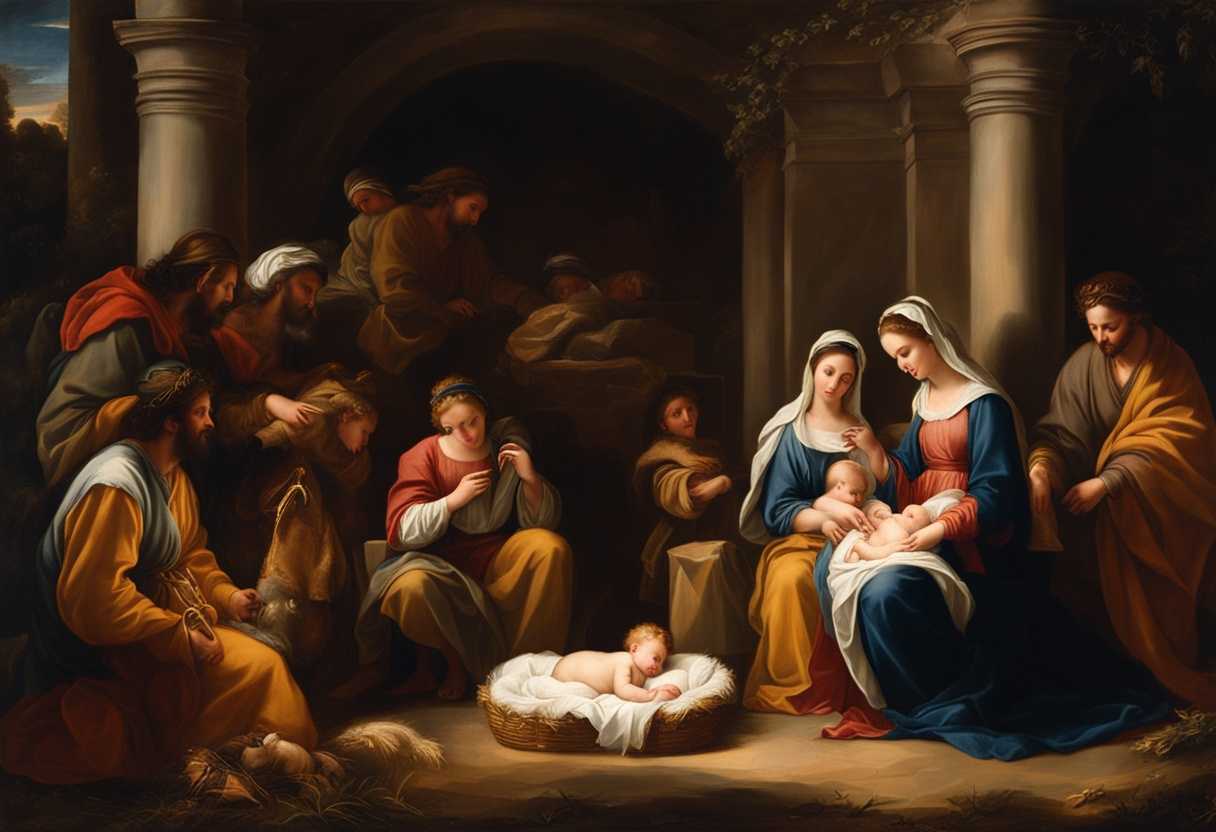 A-serene-nativity-scene-with-Mary-Joseph-baby-Jesus-shepherds-angels-and-a-humble-manger_xeuw