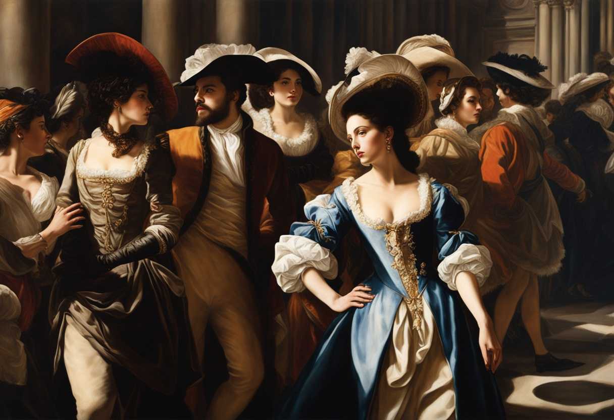 A-bustling-crowd-in-era-inspired-clothing-moves-chaotically-yet-organized-in-dramatic-shadows_lvgv