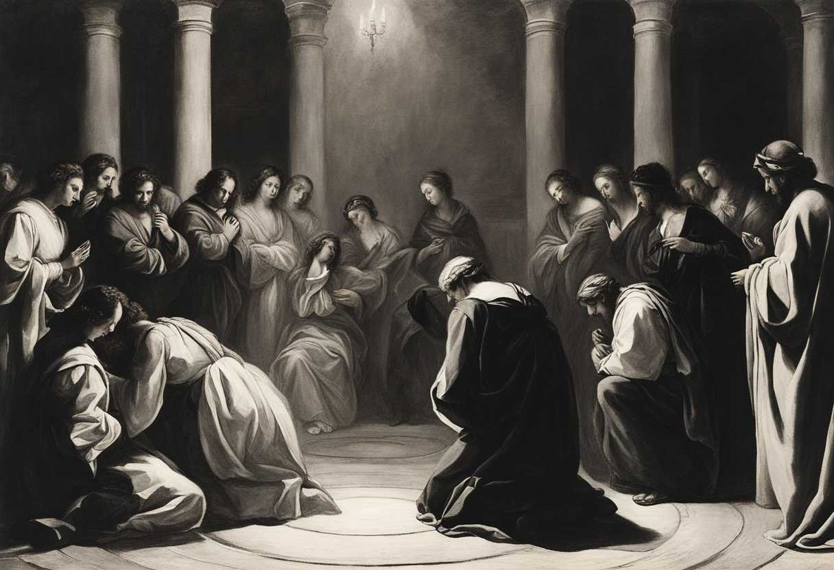 People-in-candlelit-circle-heads-bowed-in-prayer-creating-serene-intimate-reverent-atmosphere_qbot