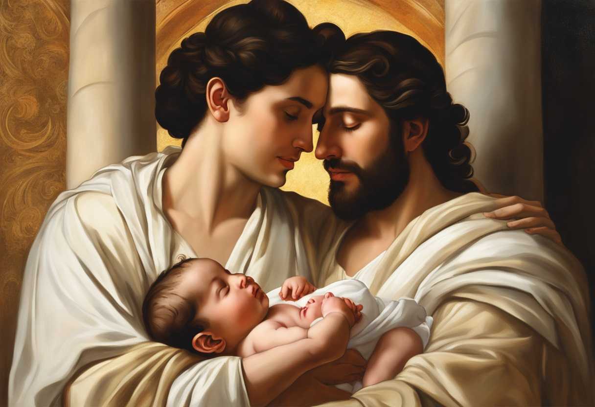 A-father-cradling-his-newborn-with-a-serene-smile-bathed-in-warm-light-radiating-love_pamj
