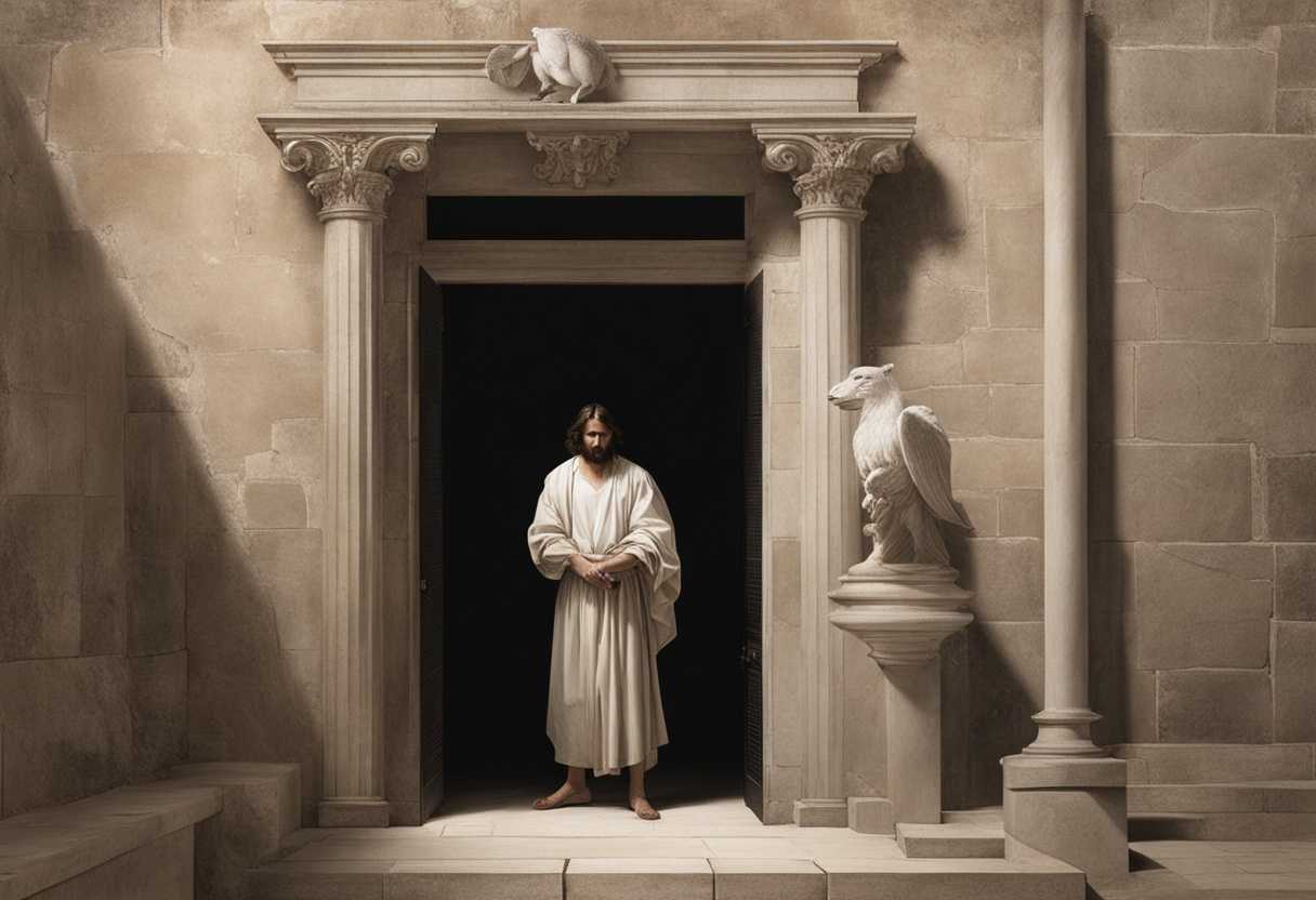John-stands-before-a-prison-symbolizing-confinement-isolation-and-the-contrast-between-freedom-an_cieq